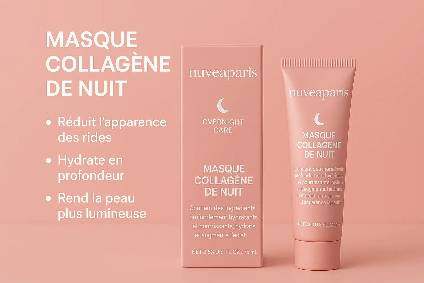 Éclat Nocturne – Masque de Nuit au Collagène – Hydratation Intense Soin de visage| 75ml – NuvéaParis Nuvéa Paris
