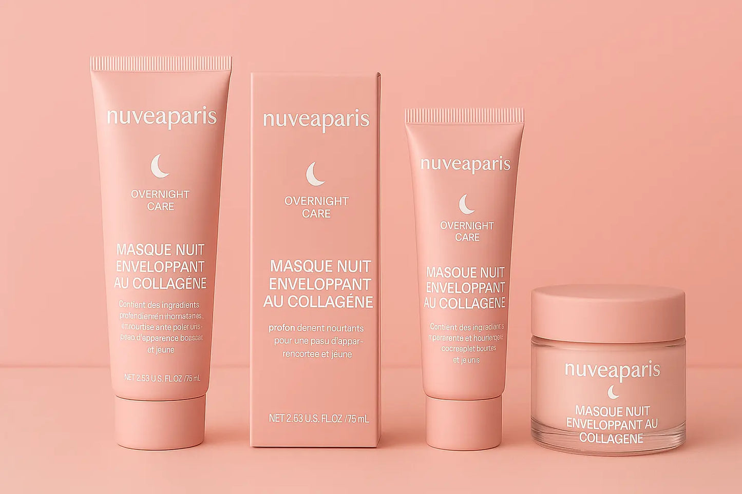 Éclat Nocturne – Masque de Nuit au Collagène – Hydratation Intense Soin de visage| 75ml – NuvéaParis