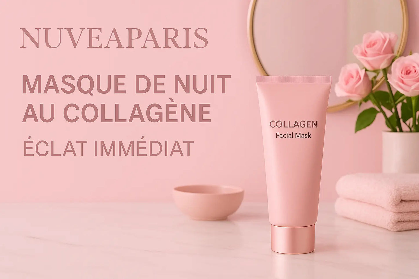 Éclat Nocturne – Masque de Nuit au Collagène – Hydratation Intense Soin de visage| 75ml – NuvéaParis