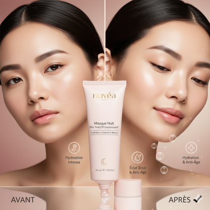 Soin visage nocturne au collagène - Hydratation intense